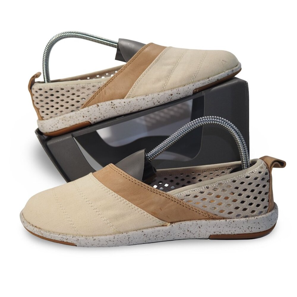 EMU Australia Meroo Slip-on Loafers Women's 6.5 Cream / Tan Leather‎
